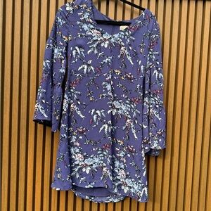 LOFT Purple Floral Dress